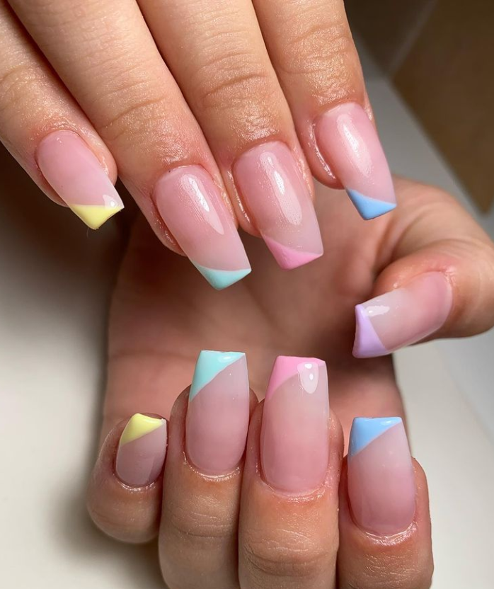 rainbow nail